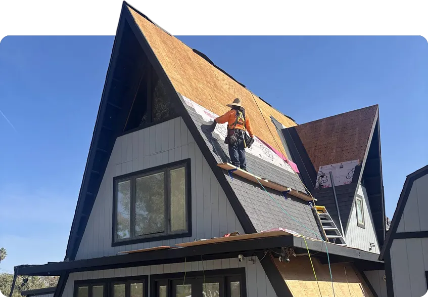 Hillcrest Roofing crew at work
