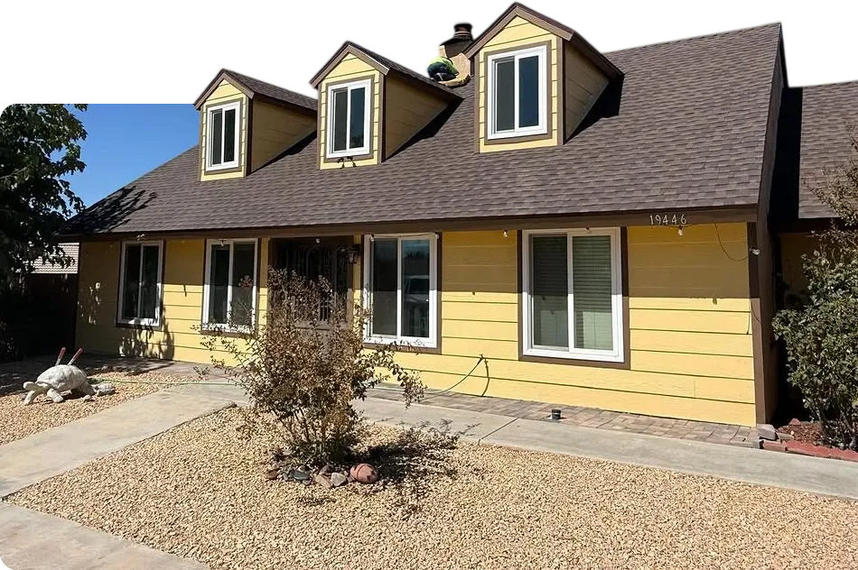 A finished Hillcrest Roofing home